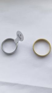 Gold Plated Ring Colour Fashion Womens Simple Couples Wedding Ring Engagement Jewellery Gift