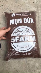 Giá thể mùn dừa Sfarm Đặng Gia Trang túi 5dm (1.4kg) mùn dừa đã qua xử lý dùng trộn đất trồng rau