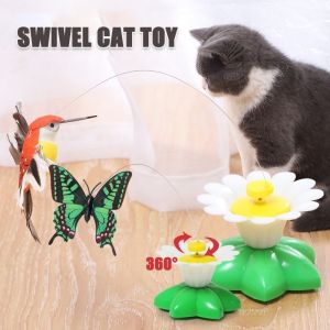 Electric Rotating Cat Toy Spinning Bird Butterfly Funny Kitten Pet Dog Interactive Training Toys