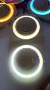 ช่องแอร์ Vip แบบคู่ ใส่รถตู้ รถยนต์ ฝากรอบขุ่น รุ่นวงไฟ COB ระบบไฟ 12V (ช่องแอร์คู่-COB-กรอบขุ่น)