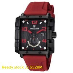 Jam tangan Pria Jonas Jasmin JJ5328M tali karet tanggal aktif detik bawah original