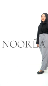 NOOREA - Celana Azura Light Grey | Celana Panjang Wanita Wide Highwaist | Celana Kulot Wanita | Loose Pants Wanita | Celana Kantor Formal Casual