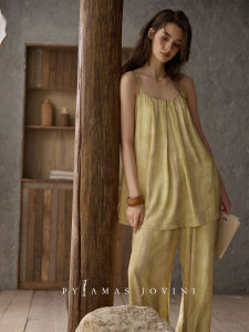 Cool Anti Nipple Sleepwear Set for Women with Padded Top and Trousers