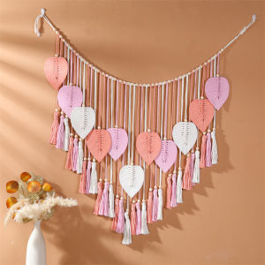 Nordic Dream Catcher Handwoven Leaf Tassel Wall Hanging Decorative Home Bedroom Background Wall Decor Wall Hanging