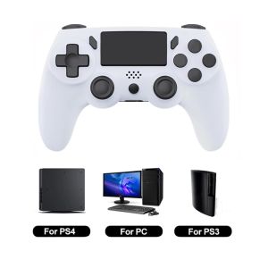GAMINJA Wireless Gamepad with Six Axis Gyros Dual Vibration Game Controller For PS4 PS3 Game Console Windows 7 8 10 PC Joystick