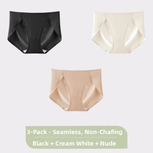 Seamless Anti-bacterial Ice-silk Womens Panties