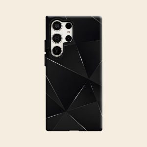 Black Geo Luxury Fashion Full Lens Protective Case for Samsung Galaxy S26 S25 S24 A56 A36 Plus Ultra