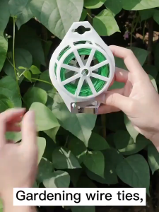 200M Garden Plant Tie Wire Roll With Cutter Gardening Tool Free Cable Ties for Climbing Plants