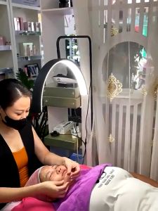 Professional Lampu Eyelash Extension Berdiri Lampu Standing Lampu Facial 360° 3 Warna LED Lamp Salon Lash Light Moonlight Lampu Studio Make Up Beauty Salon Eyebrow Eyelash Tatoo Artist Mengisi Cahaya Riasan