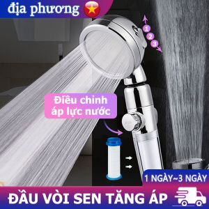 Vòi Hoa Sen Tăng Áp Có Lõi Lọc 3 Chế Độ Phun - Tay Sen Cầm Tay Tiết Kiệm Nước Chống Cặn Bẩn / Kích Thước Phổ Thông