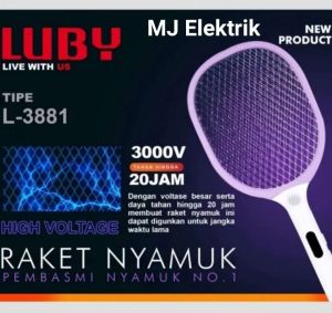 Raket Nyamuk Listrik Cas LUBY 3826A / Luby 3881 / Luby 3882 New