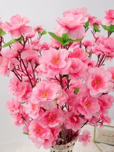 1 Bunch Simulation Cherry Blossom Branch Fake Cherry Blossom Flower Branch Artificial Sakura Flower