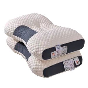 Cervical Neck Pillow Ergonomic memory foam pillow Comfortable Sleep Aid Neck Pillow Orthopedic Knitted Contour Adult Sleeping Pillow Household Soybean Fiber Massage Pillow Travel Cushion Pillow Dormitory pillow