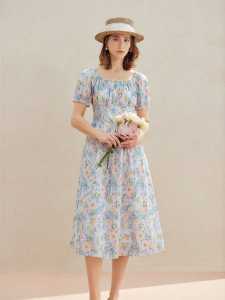 INMAN | 100% Xinjiang Cotton A-Line Summer Vacation Dress