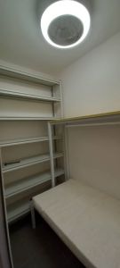 Helper room bed with shelf customize singapore/bomb shelter/store room/unity
