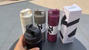 RB\_shoponline Active Tumbler 550 ml - กระบอกน้ำเก็บอุณหภูมิ ใส่เครื่องดื่ม รูปลักษณ์ของสมาร์ท ฝาเกลียว มีหลอดดูดในตัว 550 ml หรือทุกวันครับ