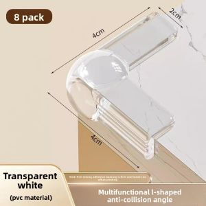 MONLEYTA | Transparent Silicone Corner Protectors For Table Windows And Cabinet Glass Protection Anti-Collision Soft Bumper For Pets