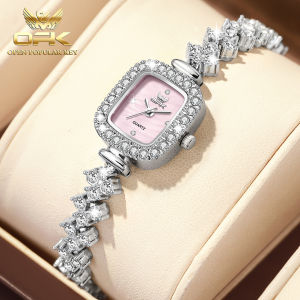 OPK jam tangan wanita terbaru 2025 ori tahan air elegan kasual fashion tali baja tahan karat berlian dengan kotak hadiah