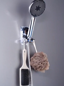 HW012- Shower head bracket suction cup bracket adjustable and detachable hanger electroplated shower head bracket bathroom wall bracket