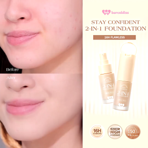 BNB barenbliss Bloomatte Stay Confident 2-in-1 Foundation | Foundation & Concealer Tahan Lama 16 Jam