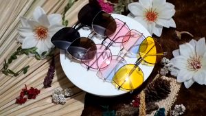 DRK703 Kacamata Frame Hitam Model Retro Cat Eye Sunglasses Woman Fashion