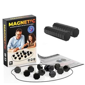 -Party Games Magnetic Stones Game Interactive Magnet Board Strategy Game for Family Kids Adults High Quality Longest Side 3.4cm