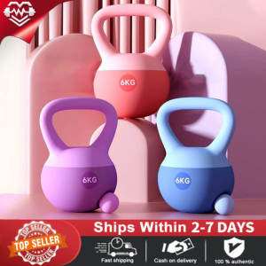 【TOP SALE】 New Kettlebell Soft Kettlebell 2KG/3KG/4KG/5KG/6KG/8KG/10KG/12KG Dumbbell Set PVC Kettle Bell fitness equipment training Shaping squat pot weight lifting Candy Colored PVC Kettle bell Home Workout Equipment