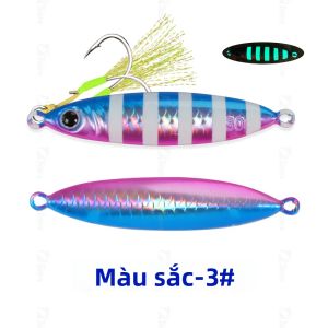Mồi Câu Jigging TOLU Chìm Nhanh Với Lớp Phủ Giấy Laser Và Tính Năng Phát Sáng Dành Cho Câu Cá Biển Câu Cá Rê Có Các Tùy Chọn Trọng Lượng 30g/40g/60g/80g