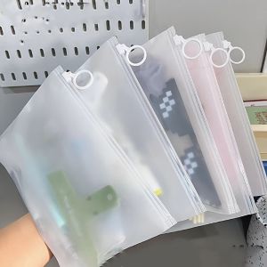 10/20/50pcs Reusable Practical Storage Bag Portable Pull Tab Frosted Packaging Bag Waterproof Thick Zipper Sealing Bag