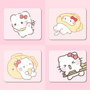 Pink Hellokitty Mousepad Small Size Office Convenient Smooth Mouse Mat Cartoon Style Compact Design for Women Computer Accessories
