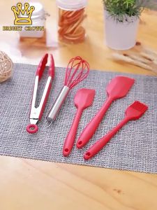 Kitchen Set 5in1 Spatula Masker | Alat Dapur Spatula Silikon Tahan Panas | Peralatan Masak Dapur | Spatula Set Silikon | COD