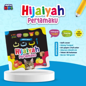 ORIGINAL Hijaiyah Pertamaku ARAFAH KIDS Usia 1+ Tahun Trilingual Tracing Read & Write High Contrast Book 100 Kata Arab Pertama Hirzul Amani
