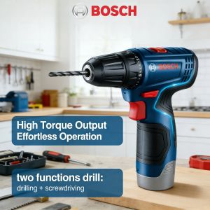 Bosch | Portable Bosch GSR120-LI Lightweight Power Drill Steady Rotation Speed Suitable for On-site Decor Work and Door Fitting Projects