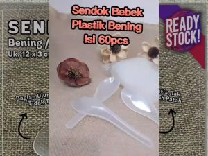 Sendok Bebek Plastik Bening isi 60 pcs