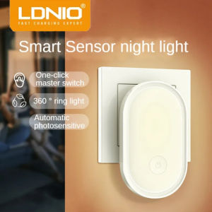 LDNIO One Key Switch Automatic Induction Creative Home Bedroom Bedside Lamp Intelligent Sensor Night Light - Low Power Consumption Energy Saving 3500K Frosted LED Light