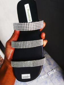 sandal wanita teplek permata selop ban 3 model terbaru bisa COD real pick lagi viral