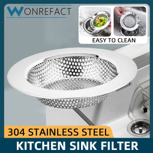 Universal Kitchen Sink Strainer Thick Edge Stainless Steel Anti-Clog Food Catcher Mesh Easy Clean for HDB