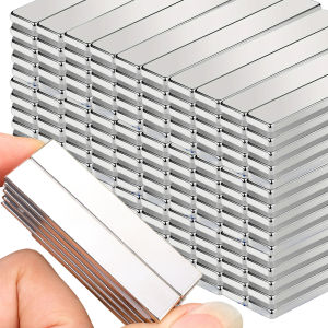 5Pcs Large Rectangle Magnetic Strip / DIY Neodymium N25 Magnets Bar / with Adhesive Tapes / Whiteboard Fridge Stickers Storage Tools