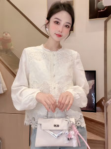 High-end Lace Blouse Female Spring Autumn Two-piece Set