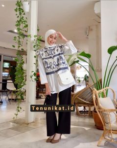 Laysa Blouse - Blouse Tenun/Tenun Kerja Wanita/Tenun Kombinasi/Outer Tenun