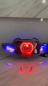 Lampu Depan Supra Fit Lama Custom Biled Matrix RGB + Sen Runing