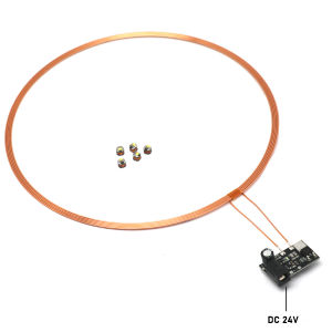 DC 5V 24V 200mm Wireless Power Supply Transmitter Coil  Induction Receiver LED Light  Lamp Toys Robots  Model