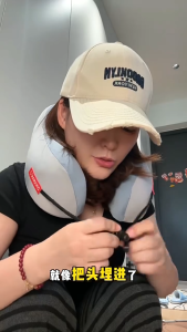 【SG】Upgraded U-Shaped Memory Foam Neck Pillow 360° Neck Support Pillow Soft Travel Pillow with Massage Function /Storage Box
