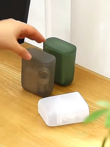 กล่องเก็บสายชาร์จ สายดาต้าแบบพกพากล่องเก็บสายชาร์จหูฟังแบบม้วนเก็บได้พร้อมฝาปิด