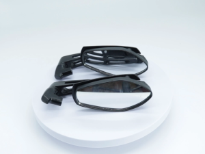 A Pair Universal Adjustable Side Mirror White Glass for Motorcycle Accessories