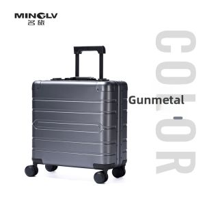 MINGLV | Lightweight Durable Cabin Approved Suitcase 18 Inch