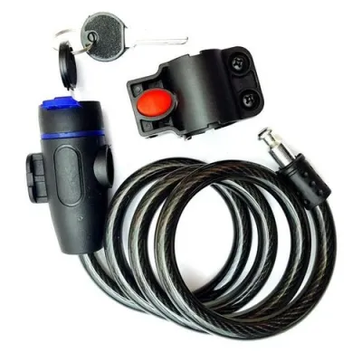 Bicycle Lock Cable Bicycle Key Lock Heavy Duty Anti-theft Lock Mountain Bike Chain Lock with Key for Outdoor Riding Equipment