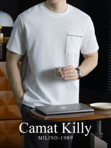CAMAT KILLY | Mens High-end Short Sleeve Contrast Trimmed Pique T-shirt