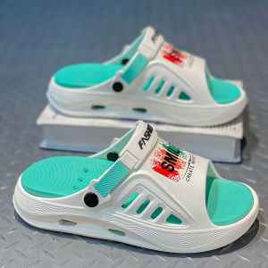 Mens Summer Casual Thick Bottom Anti-Slip Odor-Resistant Beach Sandals Driving Comfortable Slip-On Flat Heel EVA Slippers