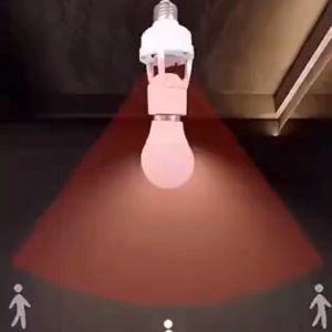 Đuôi đèn cảm ứng chuyển động E27 Tự bật tắt khi đến gần Phạm vi 6m góc quan sát 360 độ Điều chỉnh độ sáng độ trễ